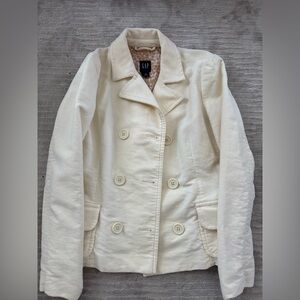GAP Women's Ivory Pea Coat Size 8